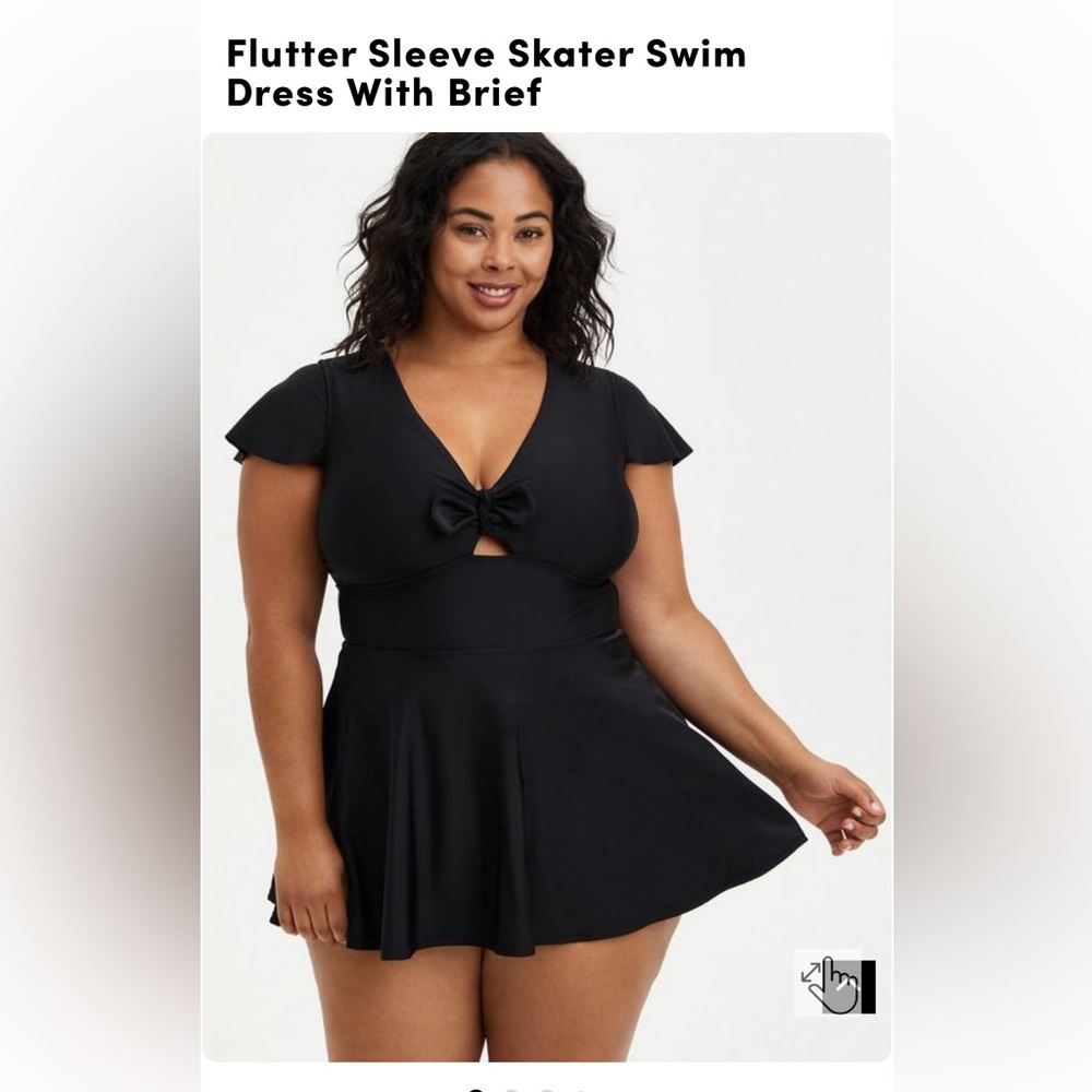 Flutter sleeve swim dress